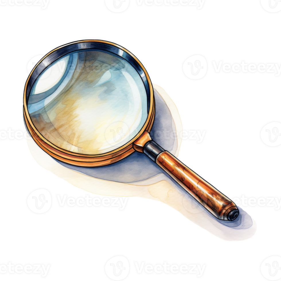 Magnifying Glass with Polished Lens for Detailed Examination png