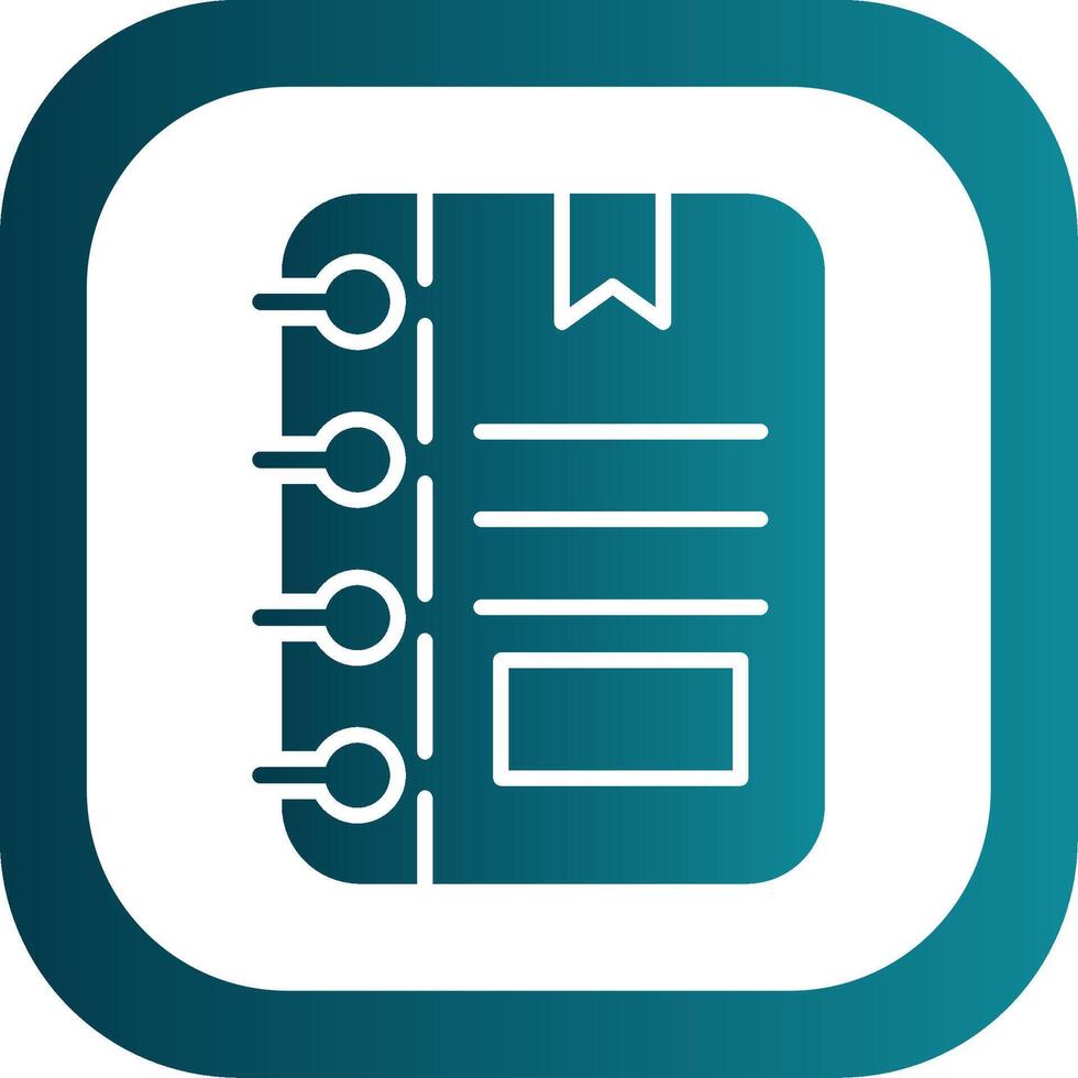 Note Glyph Gradient Corner Icon vector
