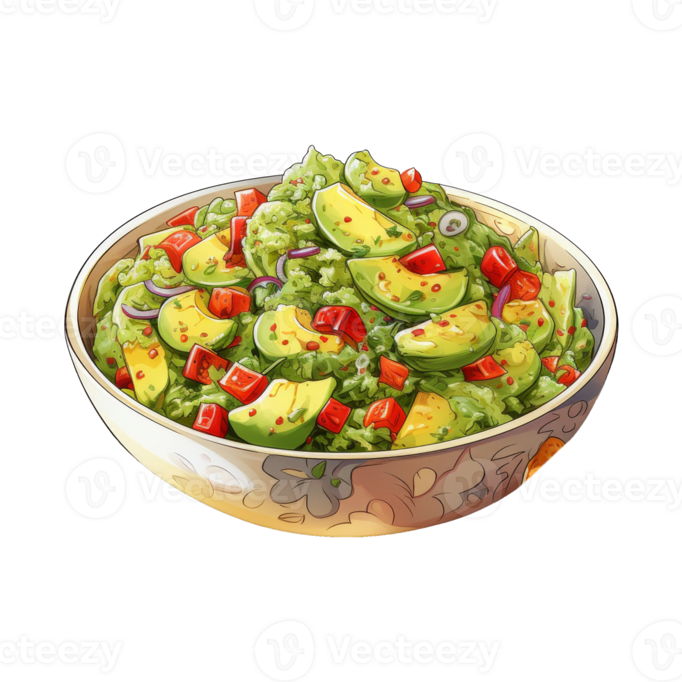 Bowl of Creamy Avocado Dip for Tortilla Chips png