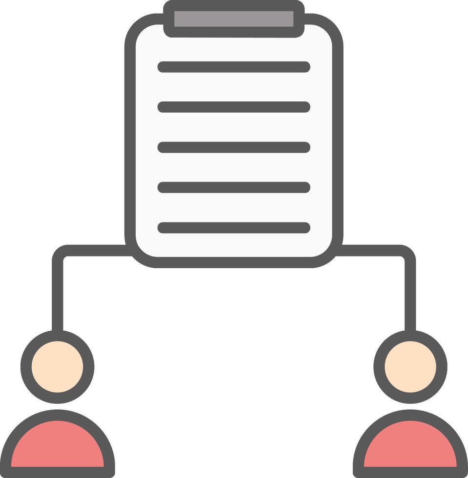 Clipboard Line Filled Light Icon vector