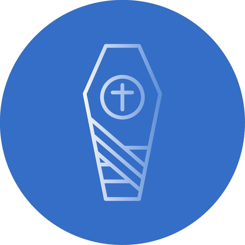 Coffin Flat Bubble Icon vector