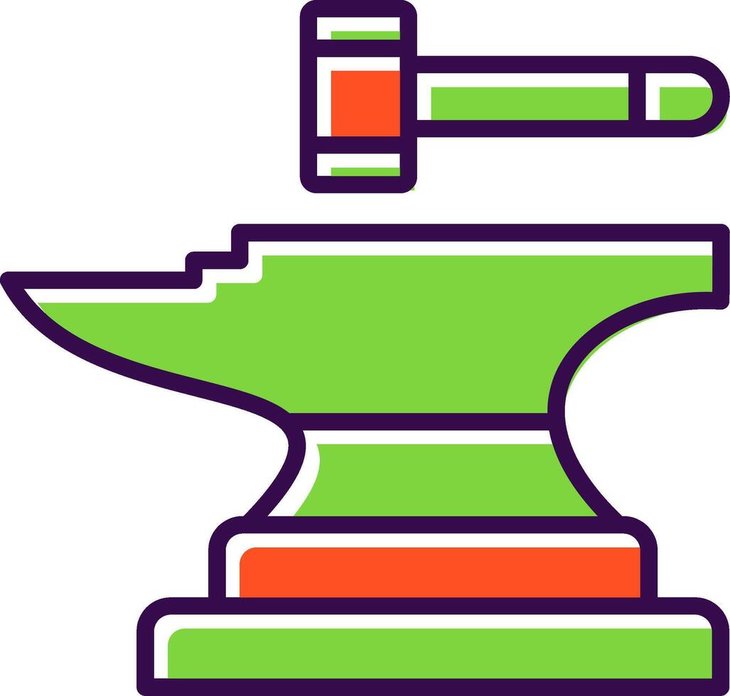 Anvil filled Design Icon vector