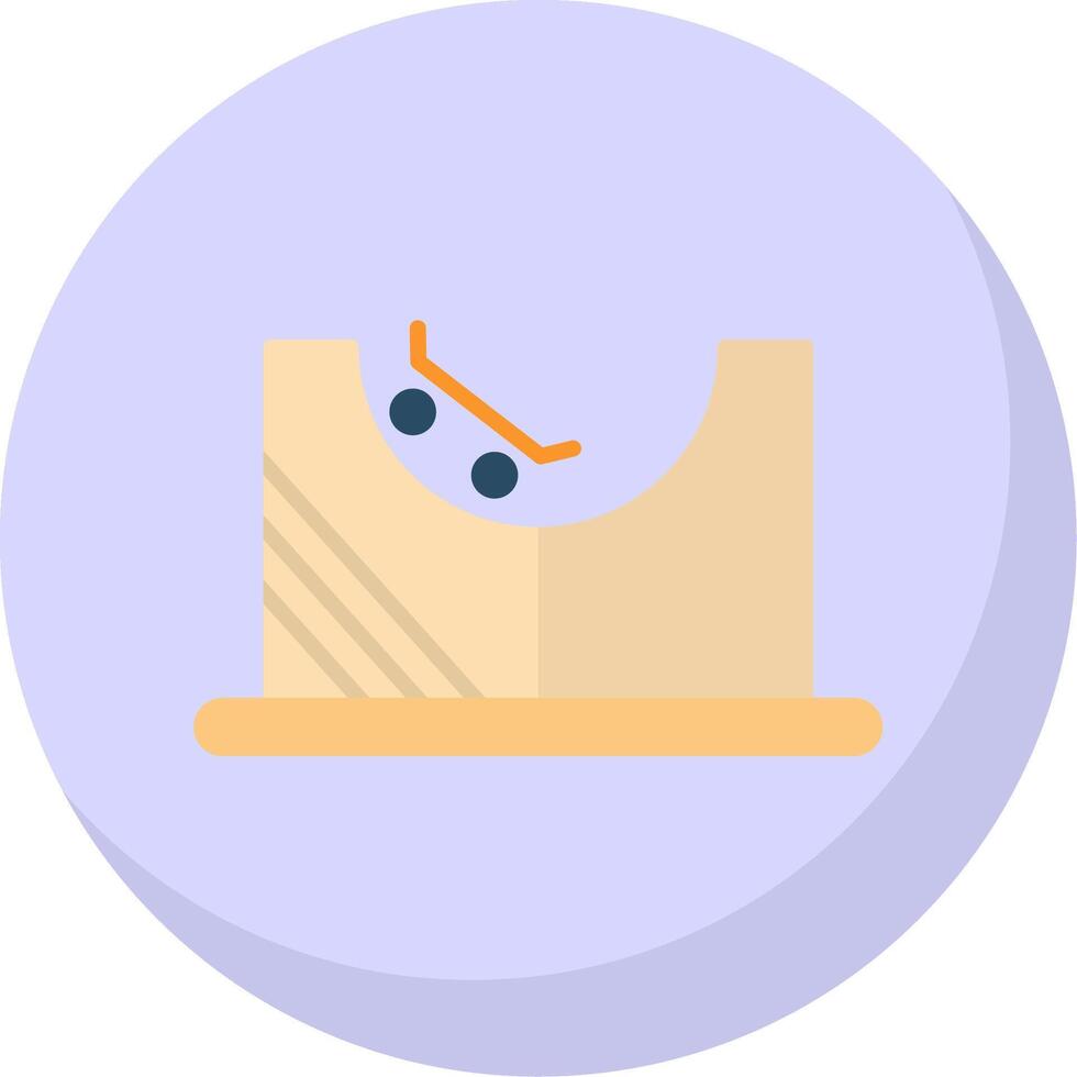 Skate Park Flat Bubble Icon vector