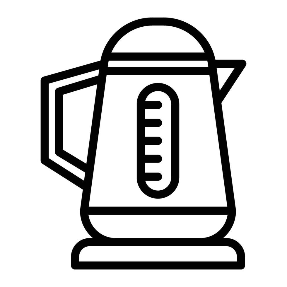 Electric Kettle Line Icon Design vector