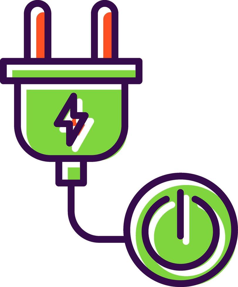 Power Button filled Design Icon vector