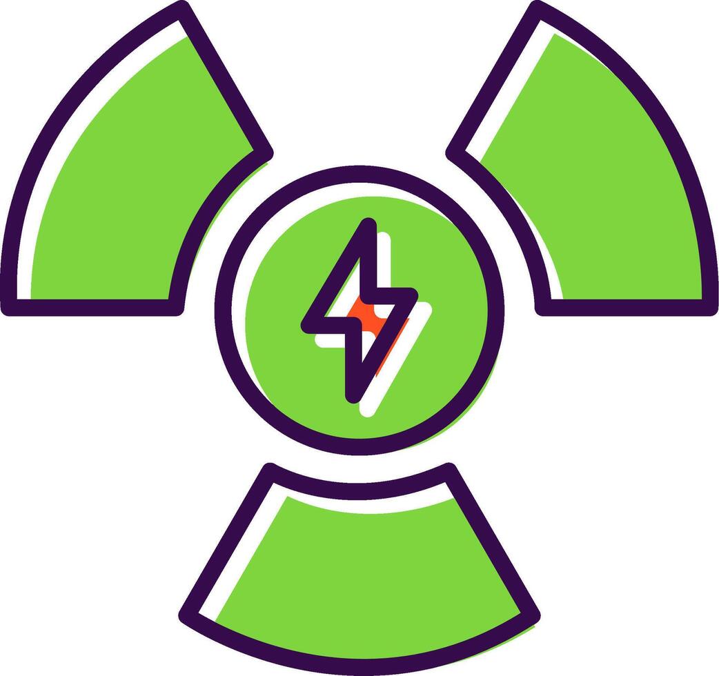 Nuclear Power filled Design Icon vector