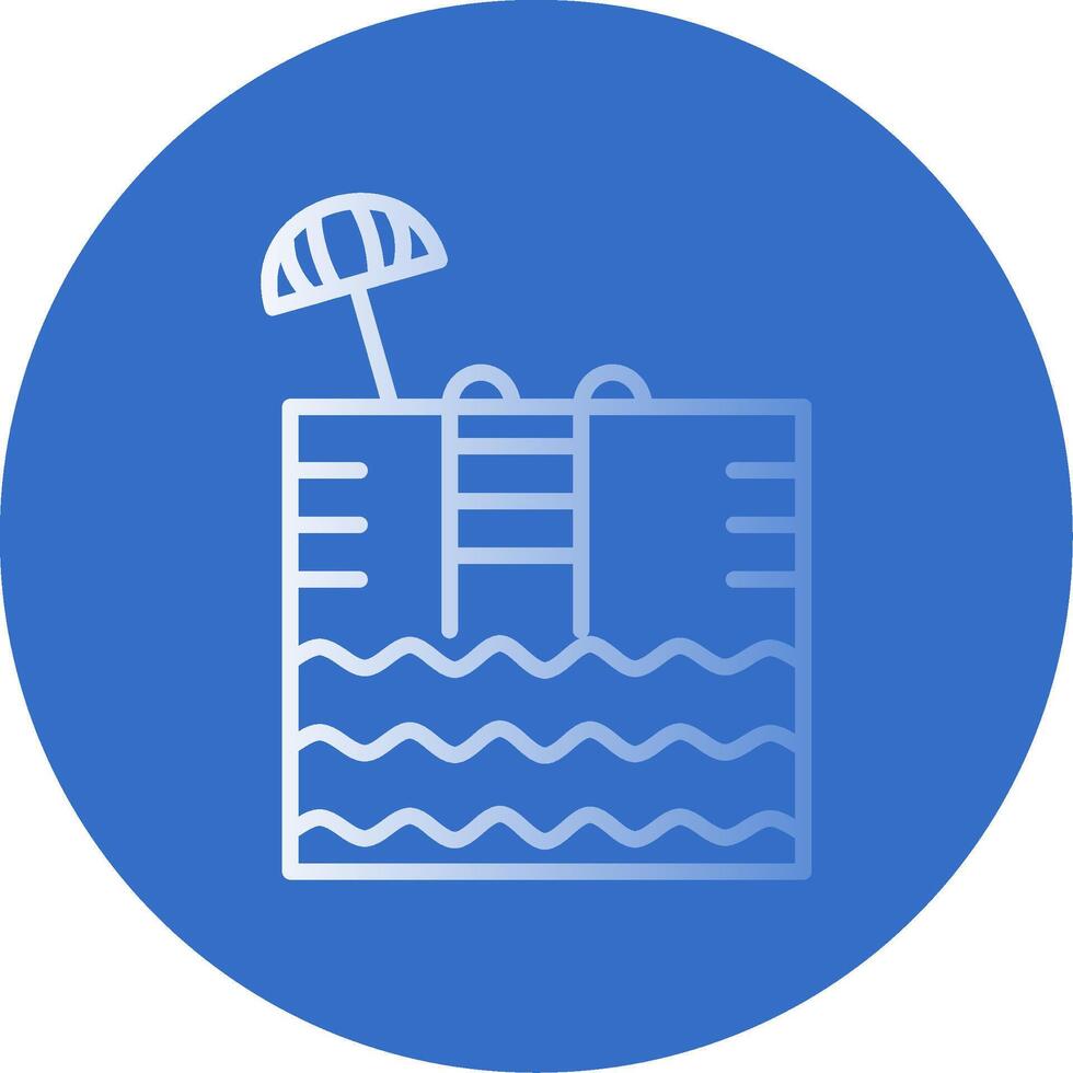 Swimming Pool Flat Bubble Icon vector