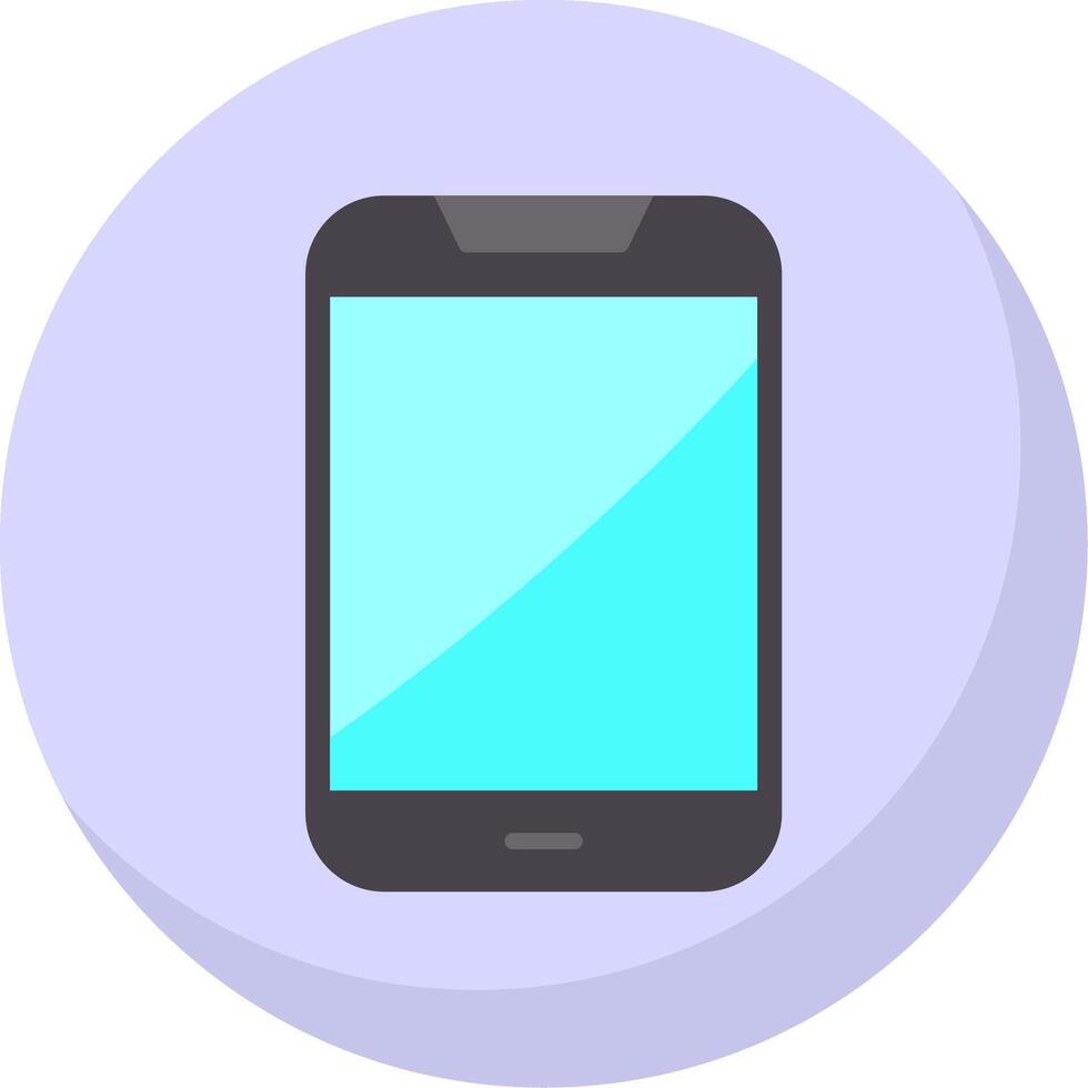 Mobile Phone Flat Bubble Icon vector