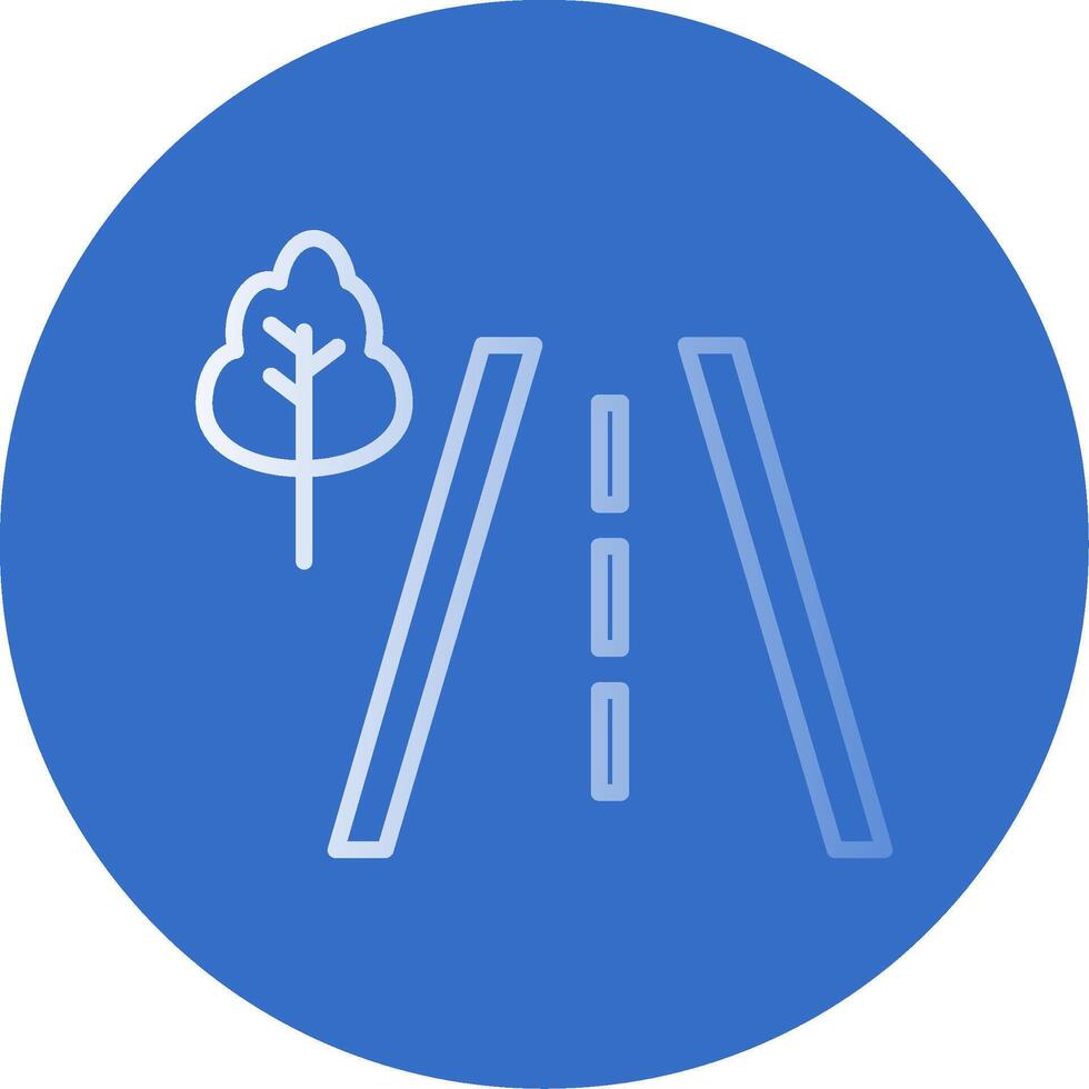 Road Flat Bubble Icon vector