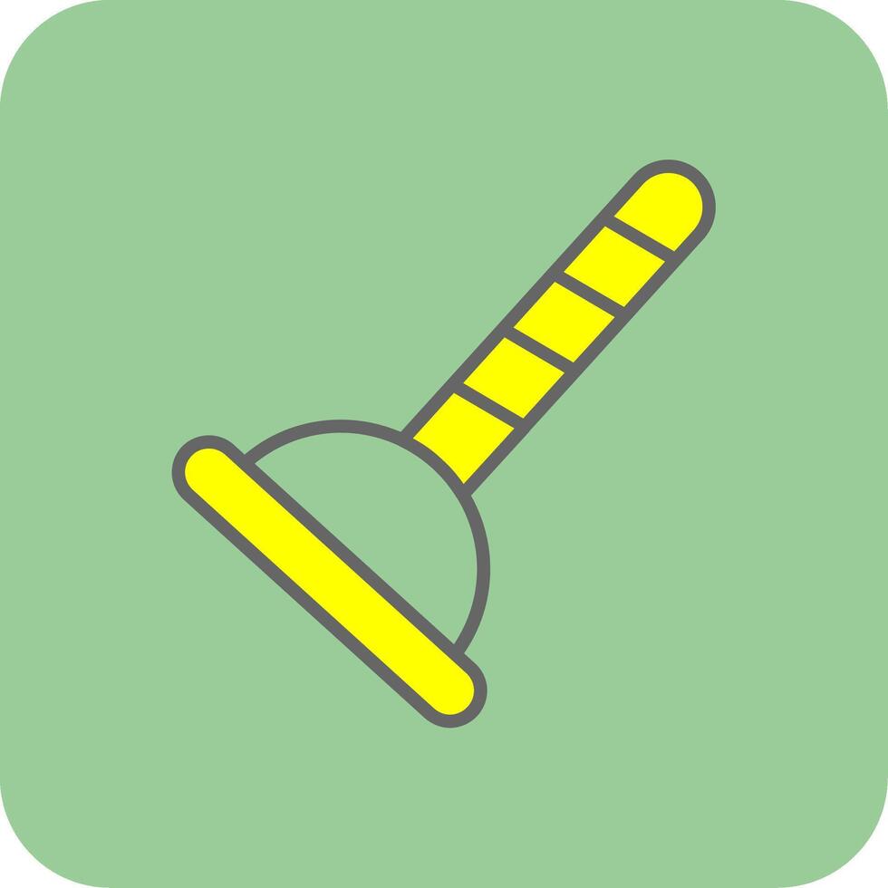Plunger Filled Yellow Icon vector