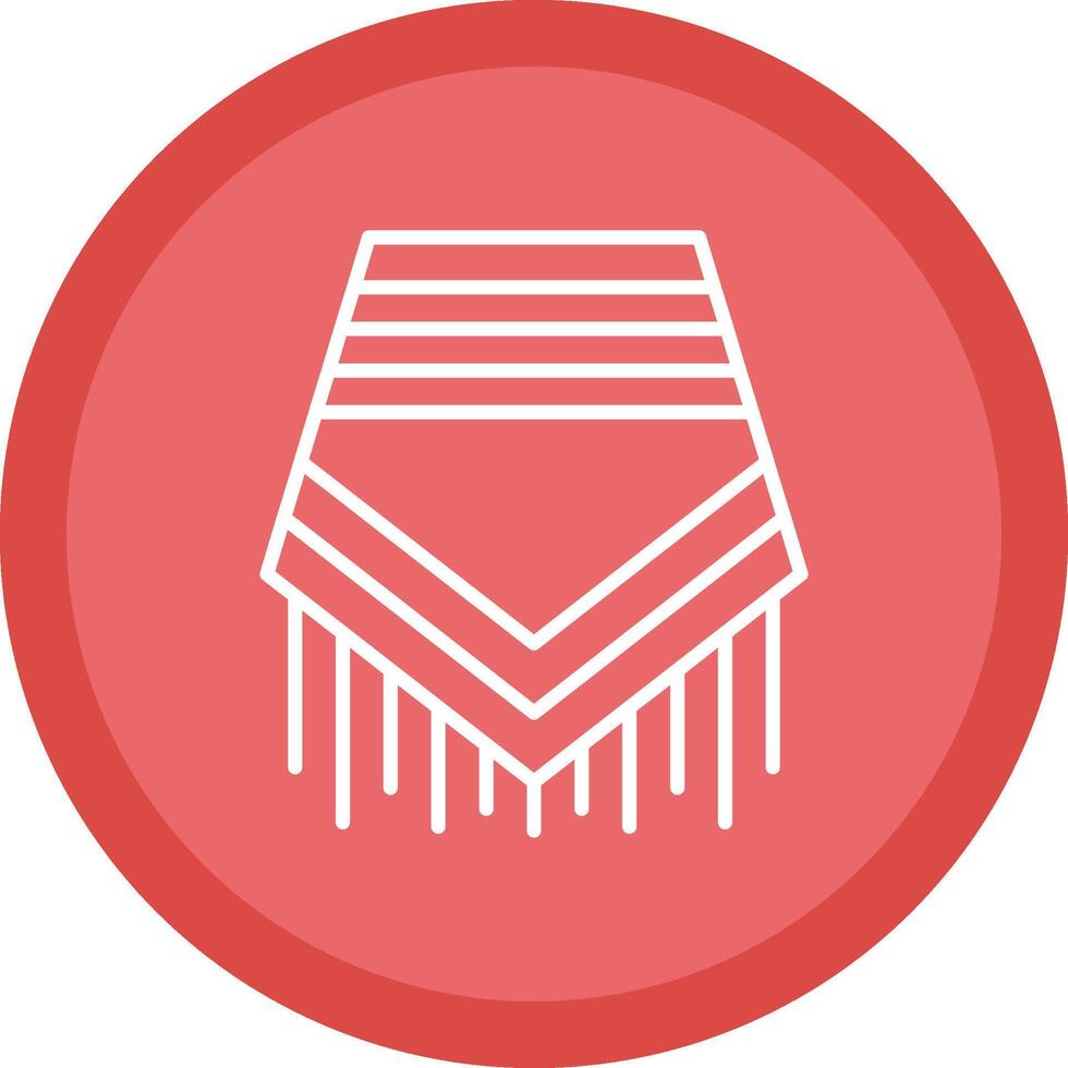 Poncho Line Multi Circle Icon vector