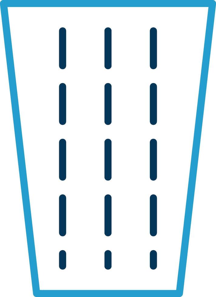 Road Line Blue Two Color Icon vector