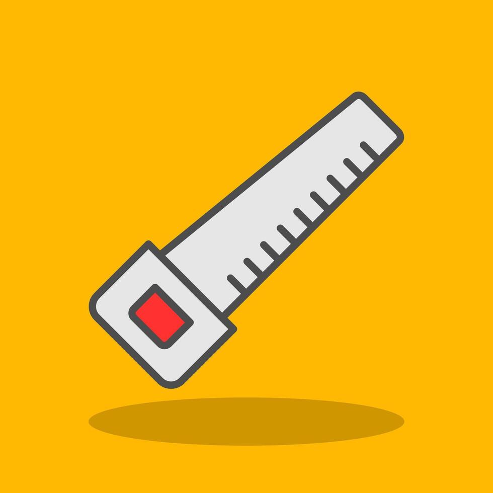 Hand Saw Filled Shadow Icon vector