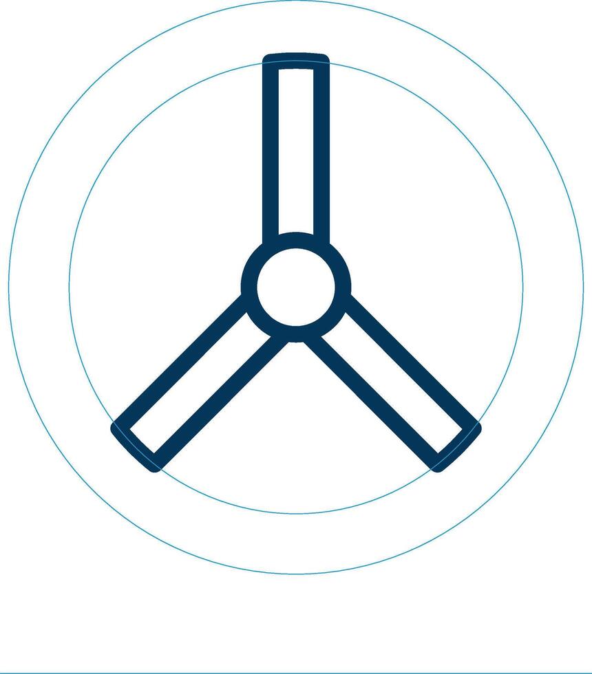 Steering Wheel Line Blue Two Color Icon vector