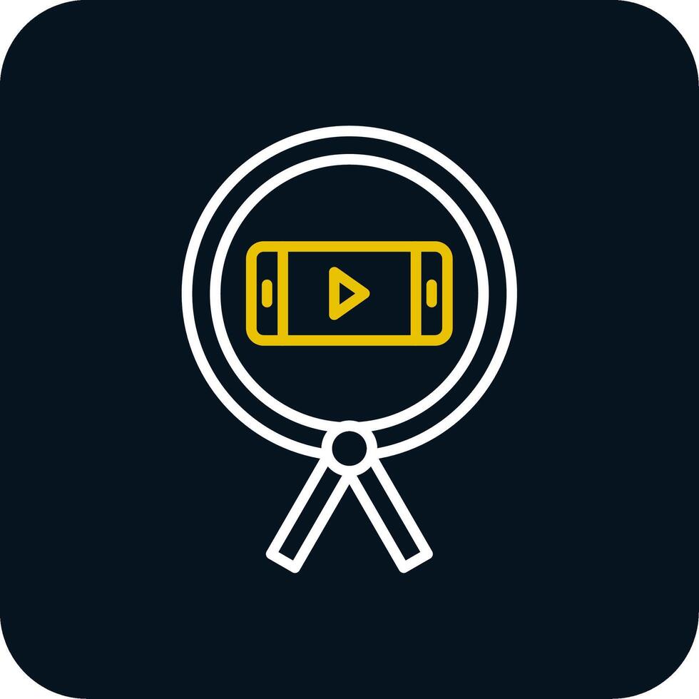 Phone Line Red Circle Icon vector