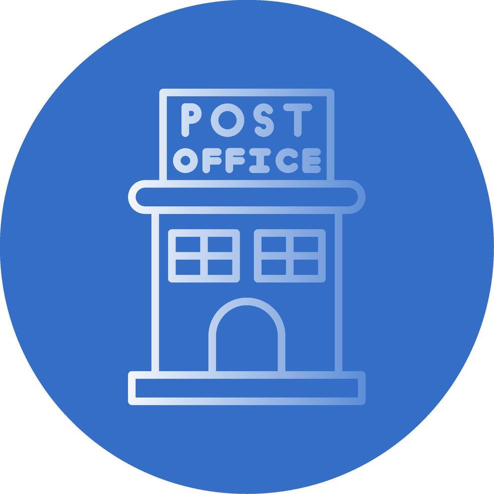 Post Office Flat Bubble Icon vector