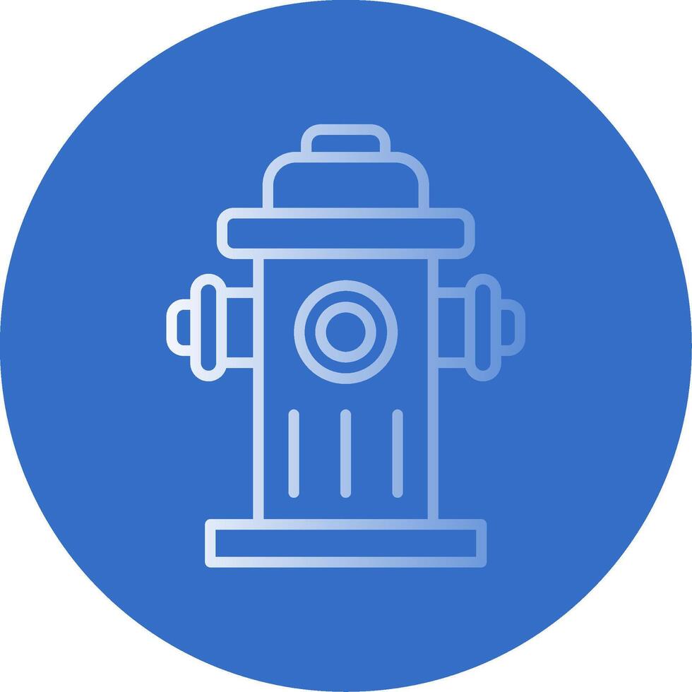 Fire Hydrant Flat Bubble Icon vector