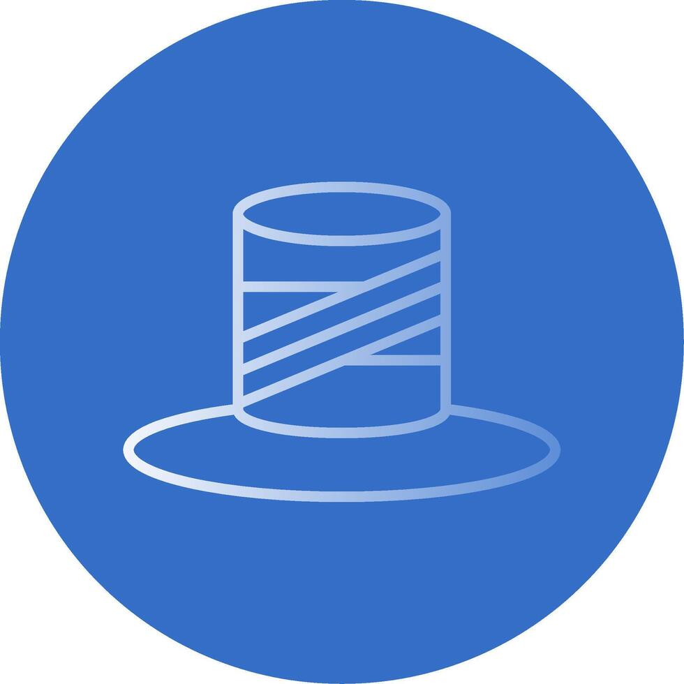 Top Hat Flat Bubble Icon vector