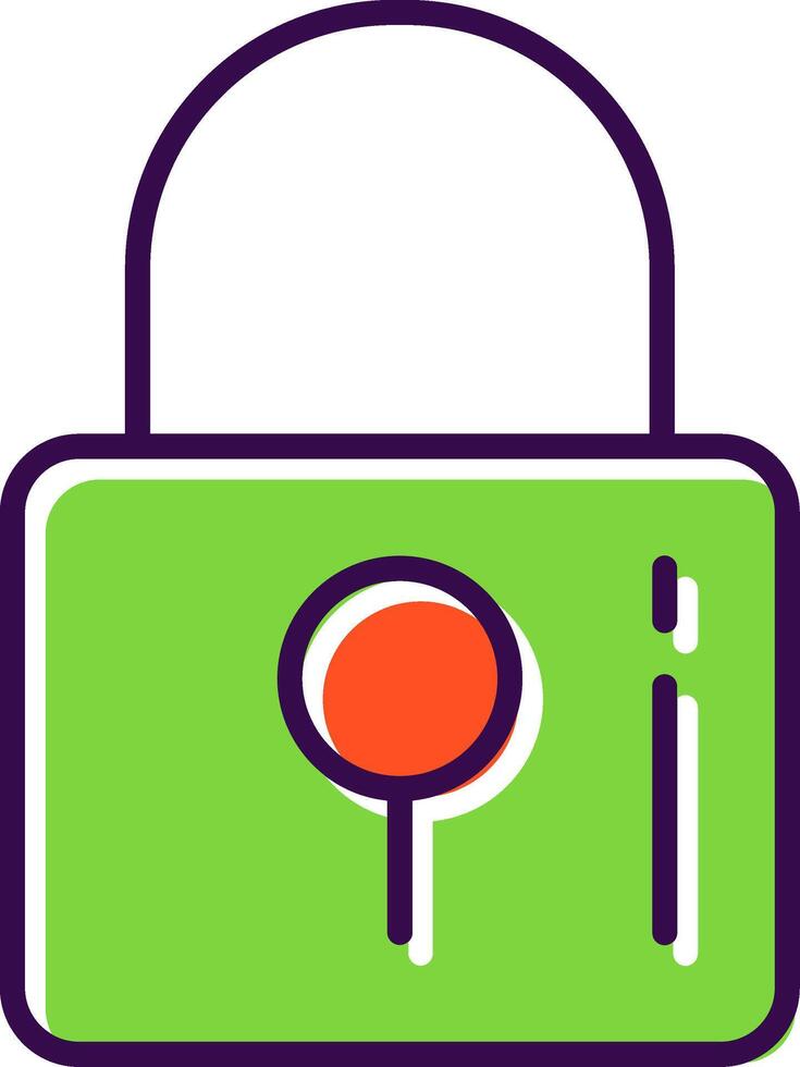 Locked filled Design Icon vector