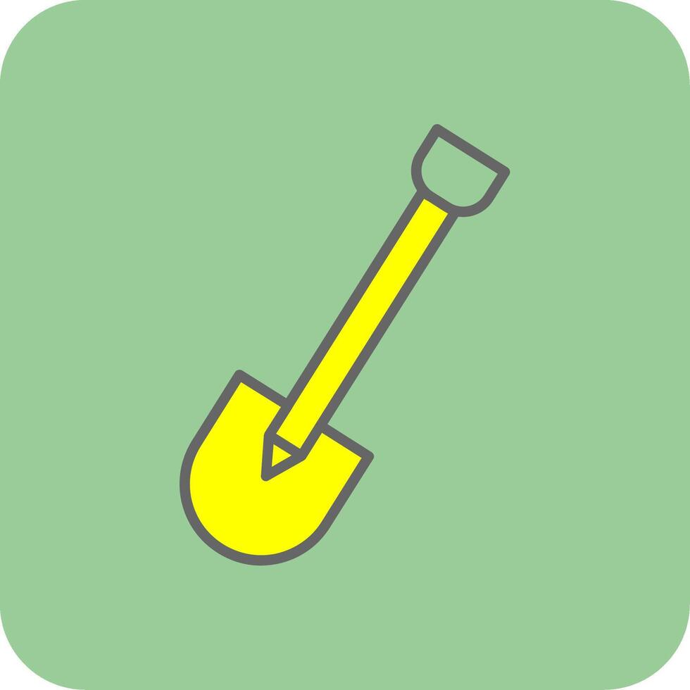 Shovel Filled Yellow Icon vector