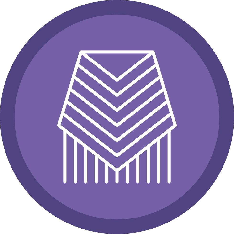 Poncho Line Multi Circle Icon vector