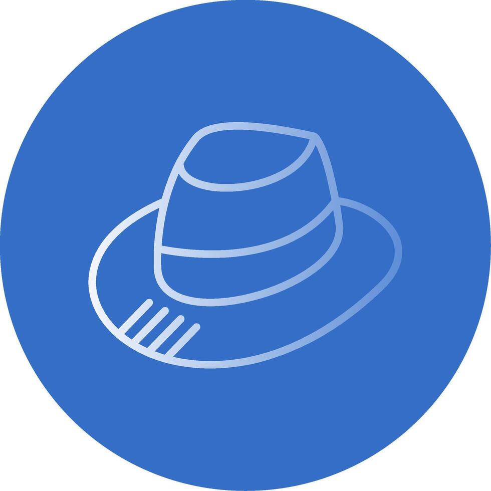 fedora plano burbuja icono vector