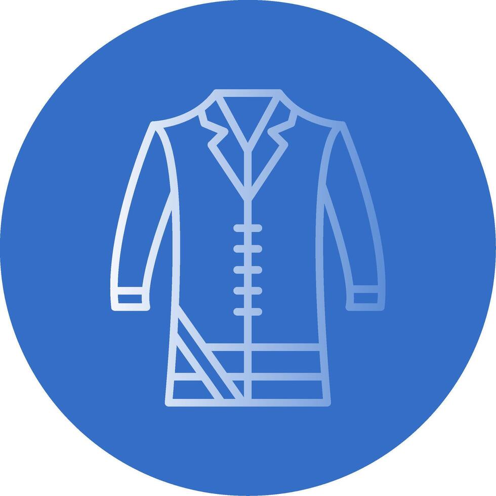 Coat Flat Bubble Icon vector