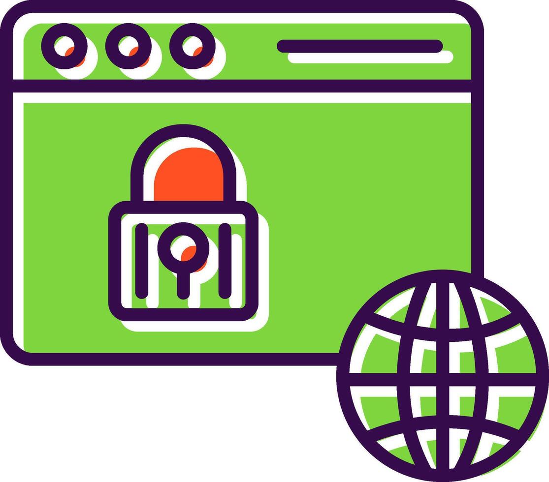 Web Security filled Design Icon vector