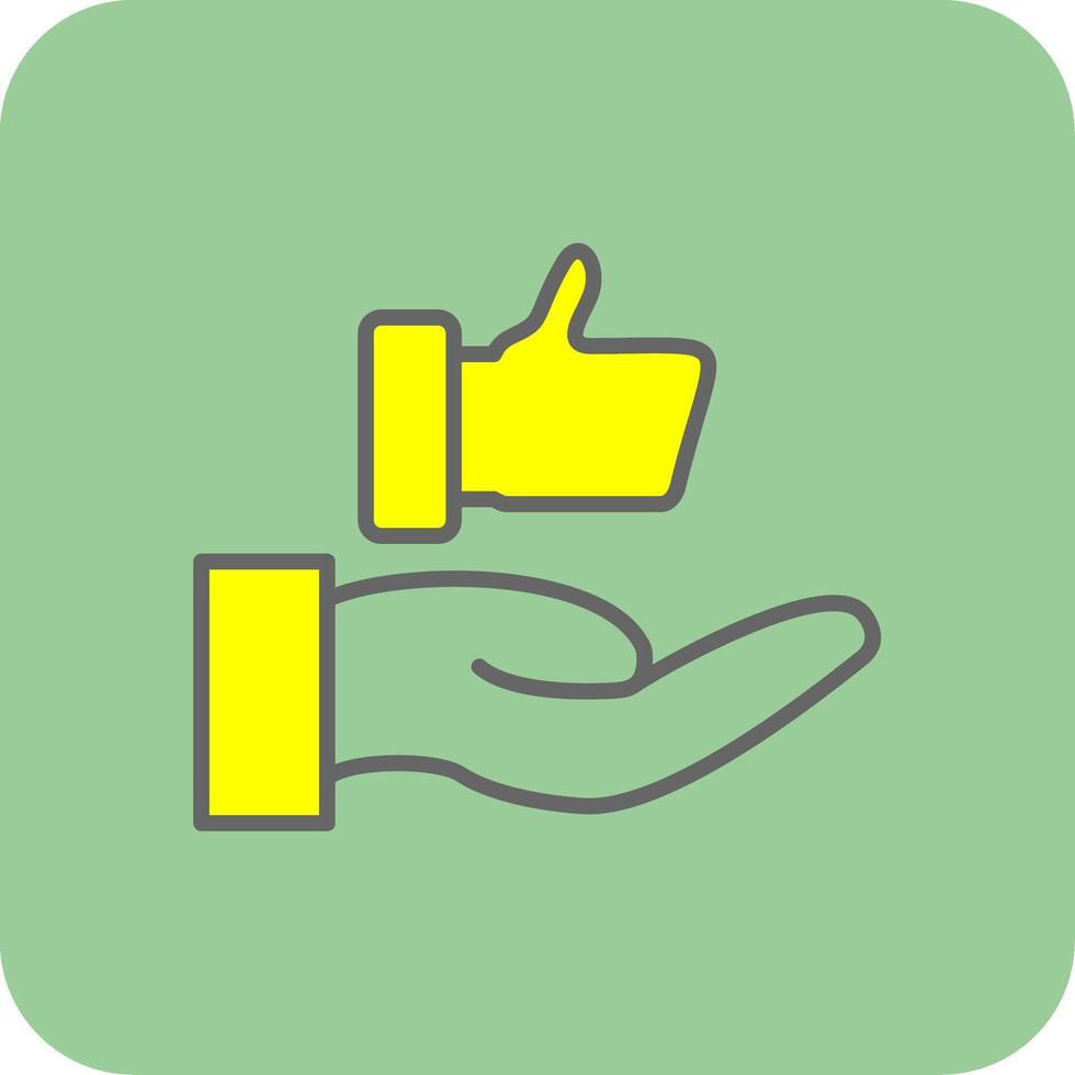 Customer Satisfaction Filled Yellow Icon vector