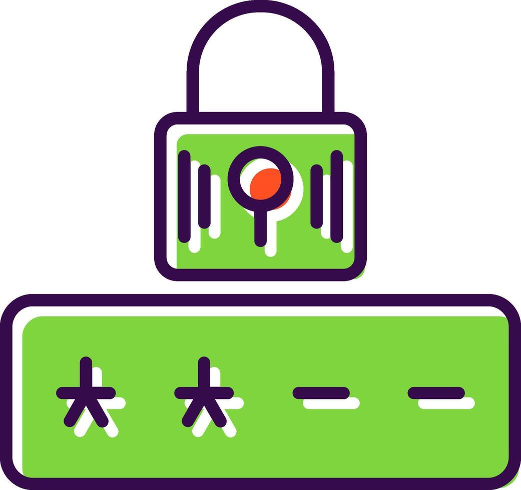 Password filled Design Icon vector