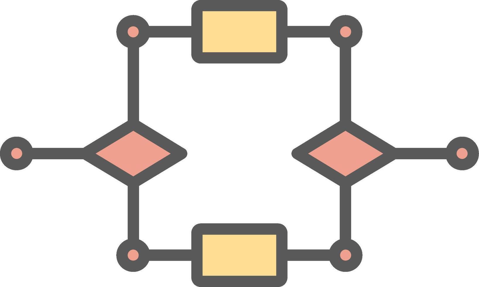 Algorithm Line Filled Light Icon vector