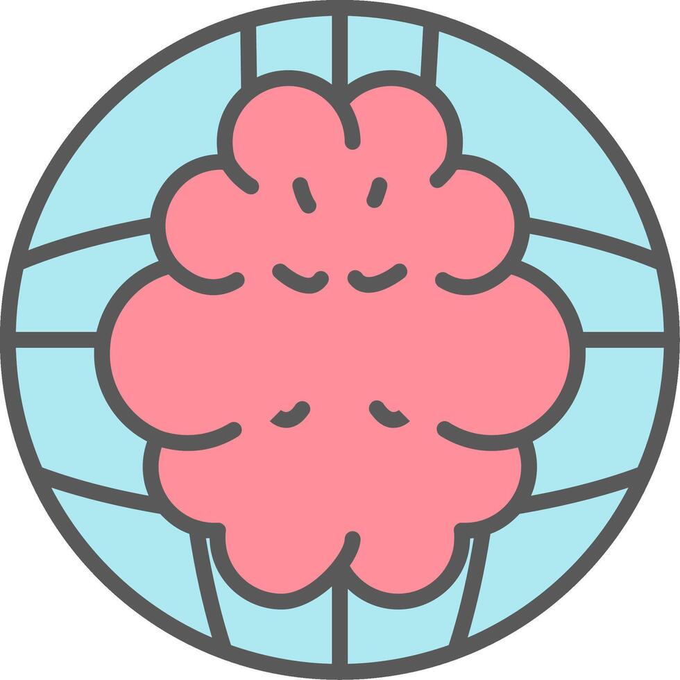 Network Line Filled Light Icon vector
