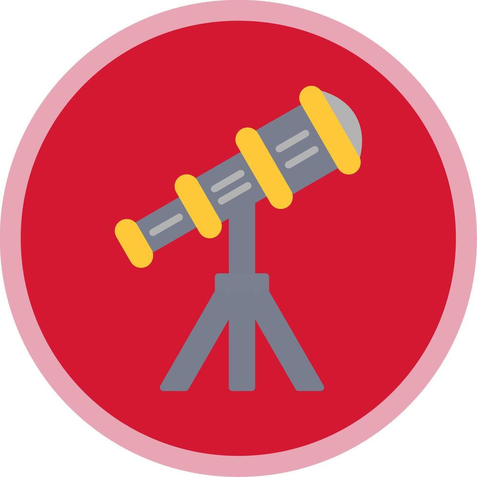 Telescope Flat Multi Circle Icon vector