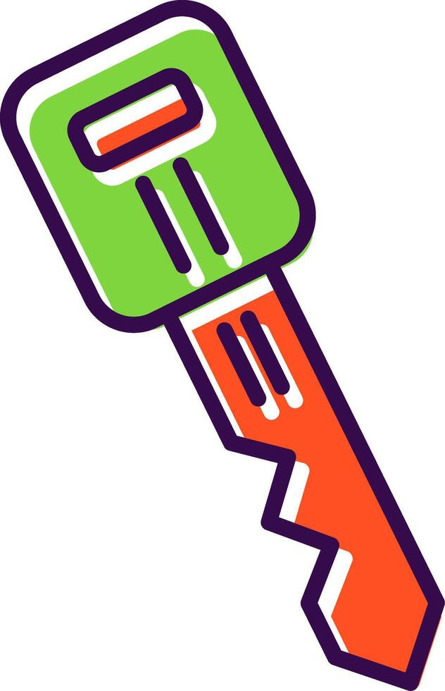 Car Key filled Design Icon vector
