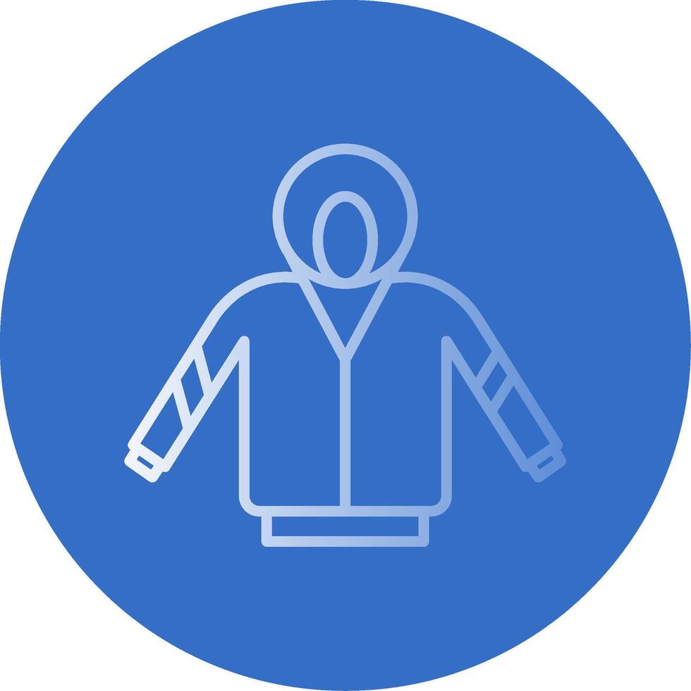 Hoodie Flat Bubble Icon vector