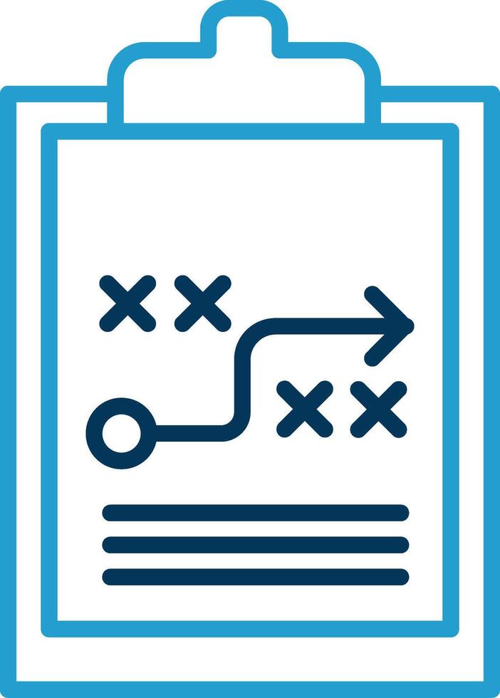 Tactics Line Blue Two Color Icon vector