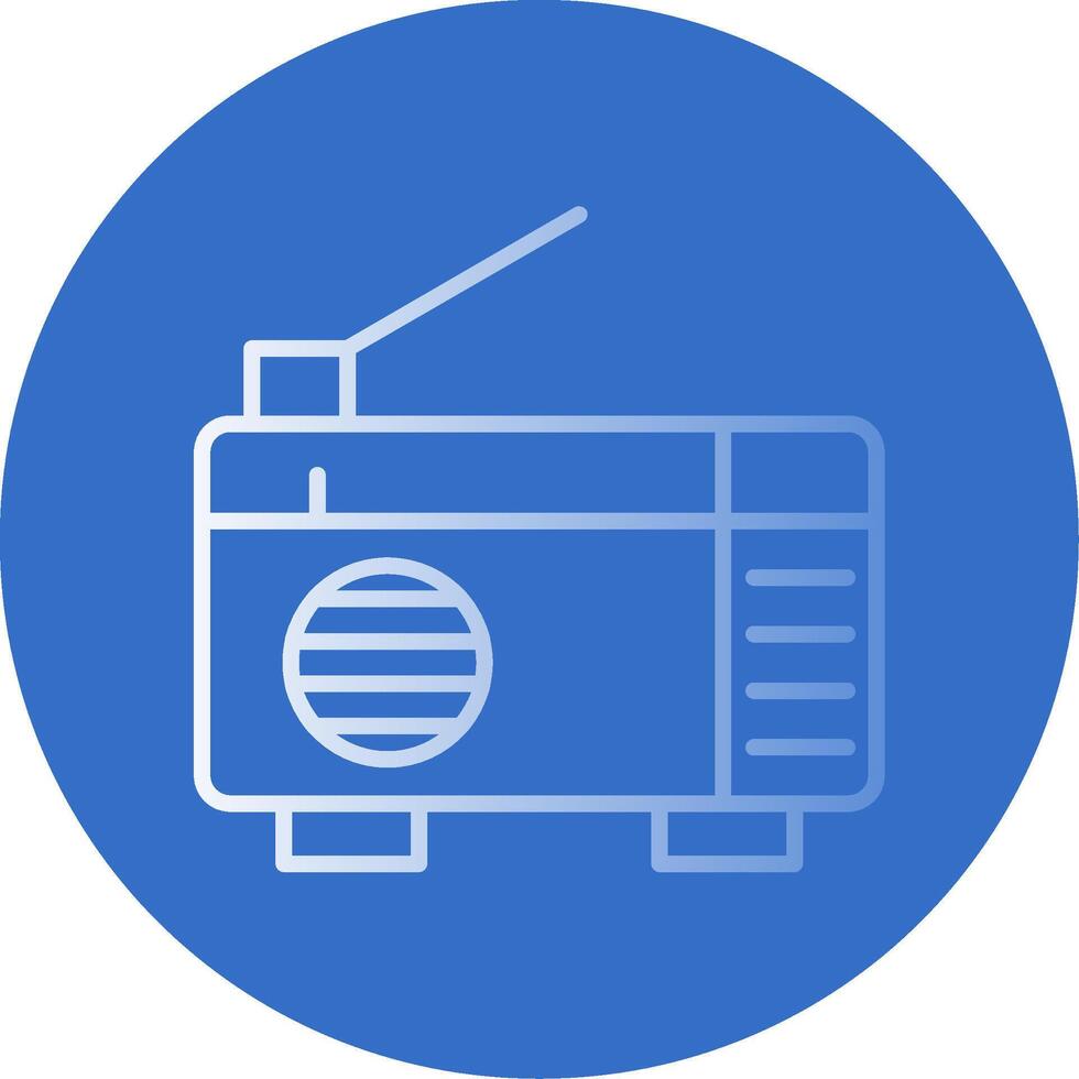 Radio Flat Bubble Icon vector