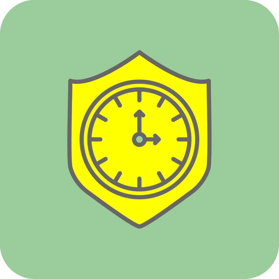 Reliablity Filled Yellow Icon vector