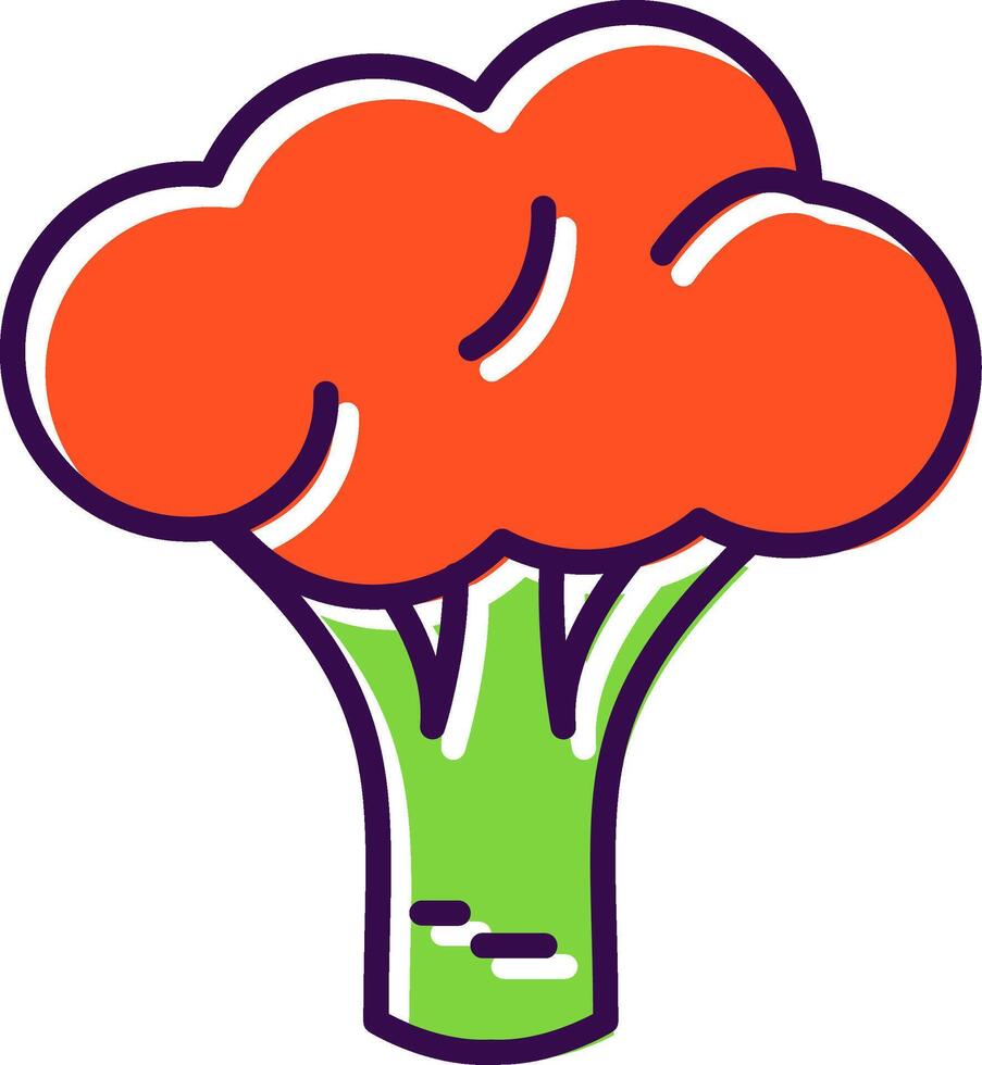 brócoli lleno diseño icono vector
