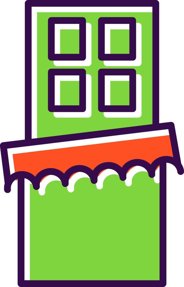 Chocolate Bar filled Design Icon vector