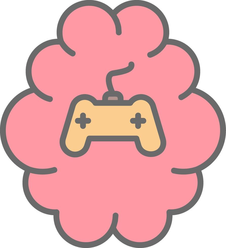 Gaming Line Filled Light Icon vector