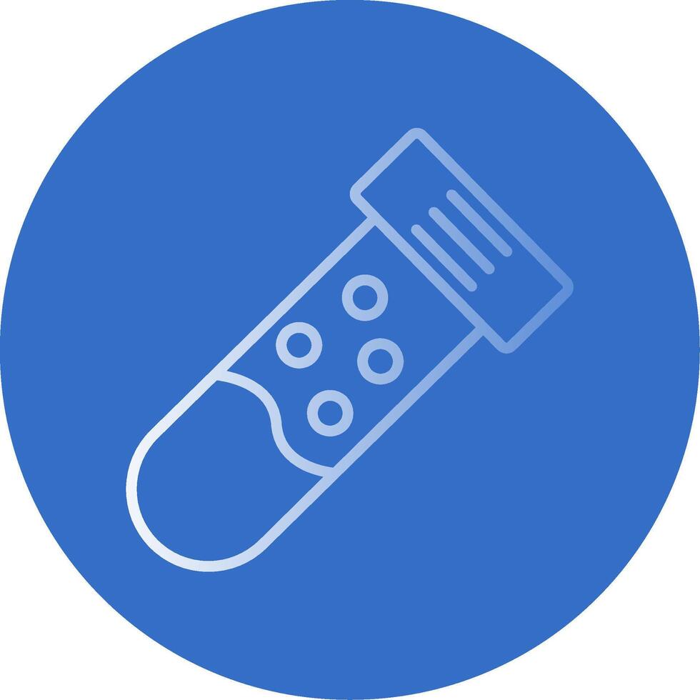 Test Tube Flat Bubble Icon vector
