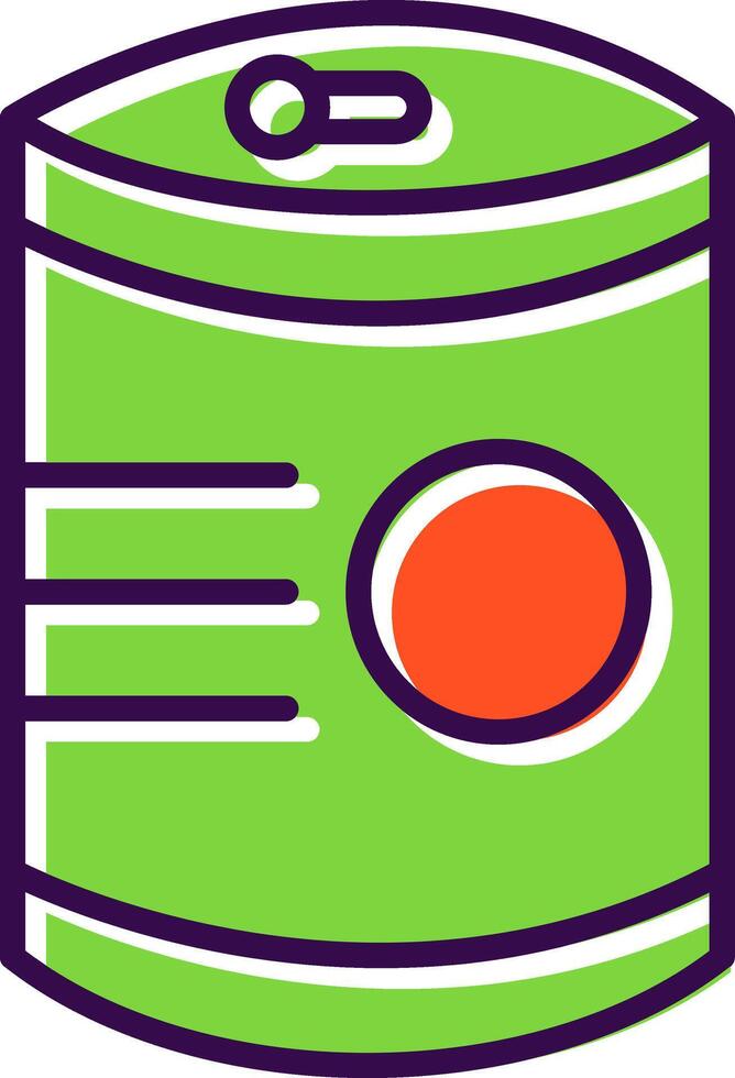 Tinned Food filled Design Icon vector