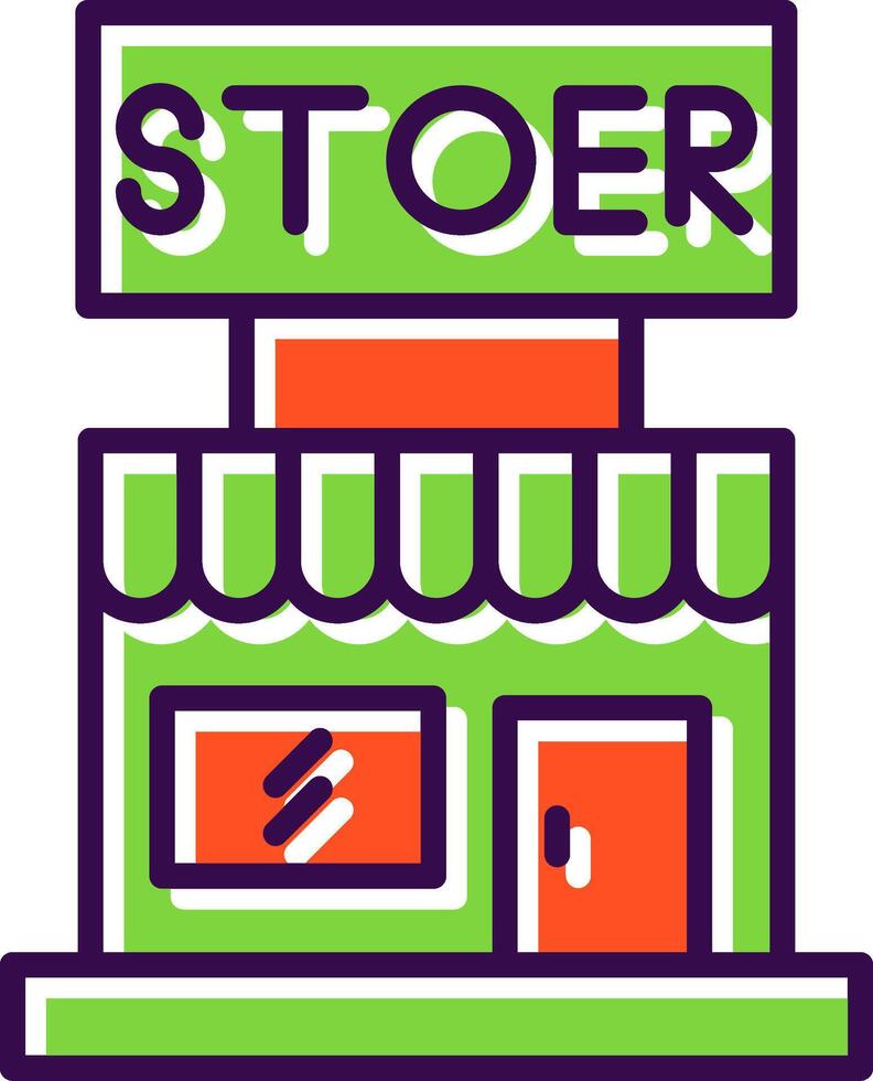 Store filled Design Icon vector