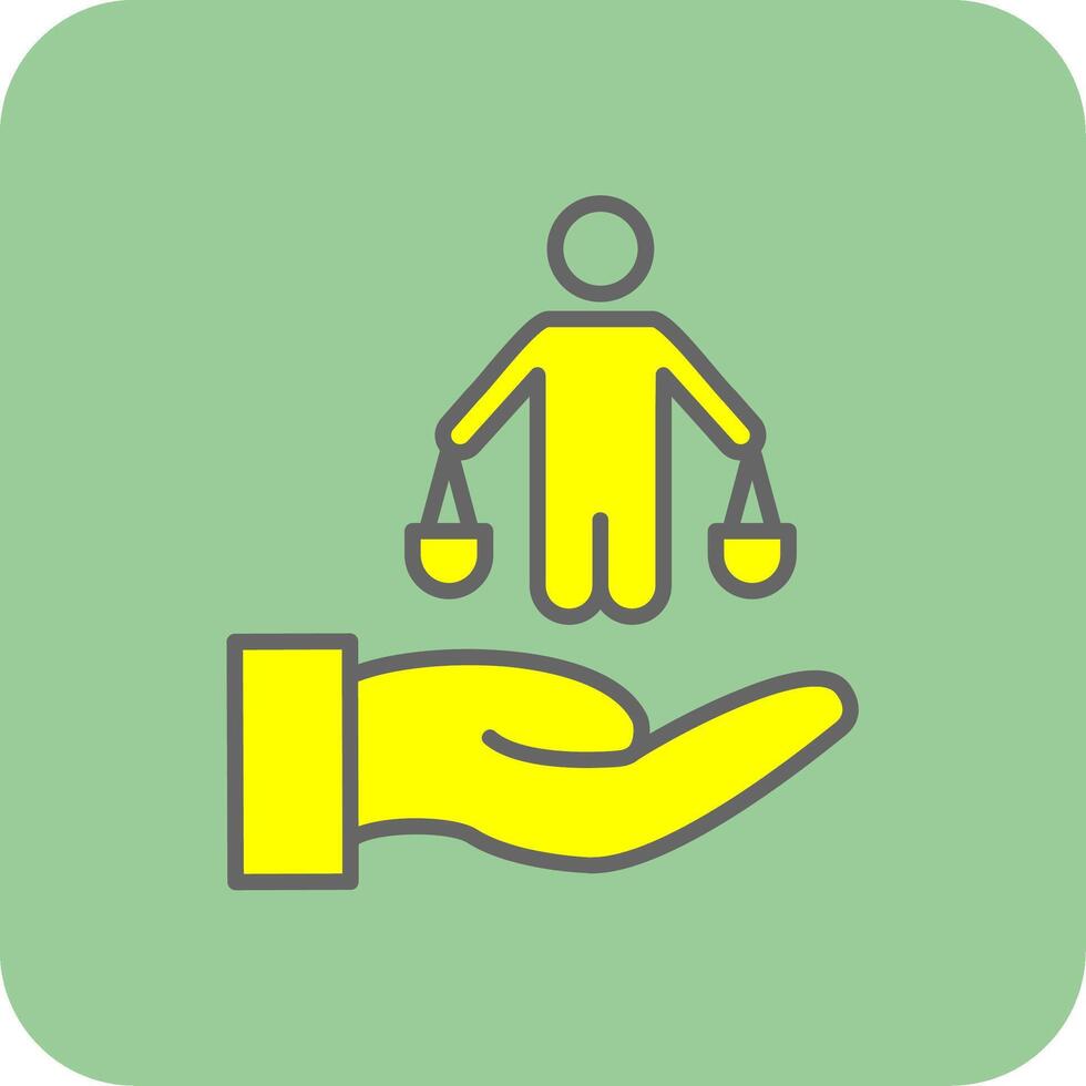 Dicision Filled Yellow Icon vector