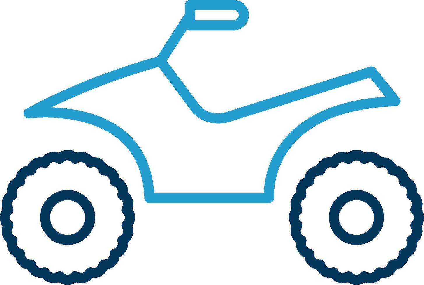 Quad Line Blue Two Color Icon vector