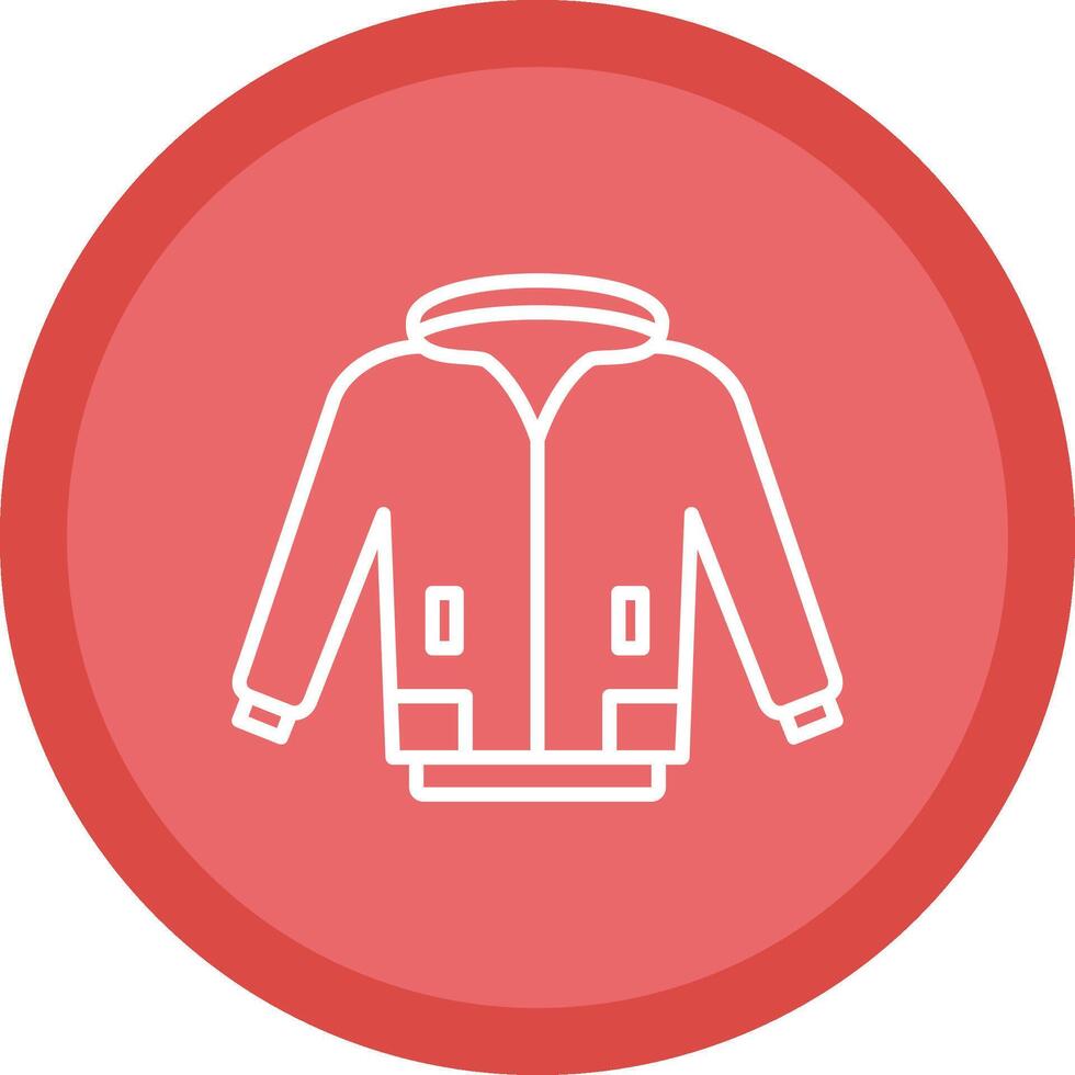 chaqueta línea multi circulo icono vector