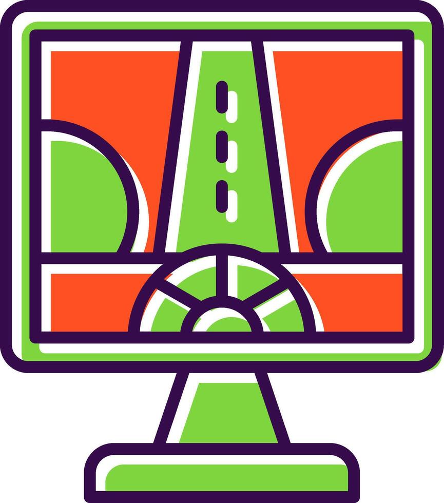 Driving Control filled Design Icon vector