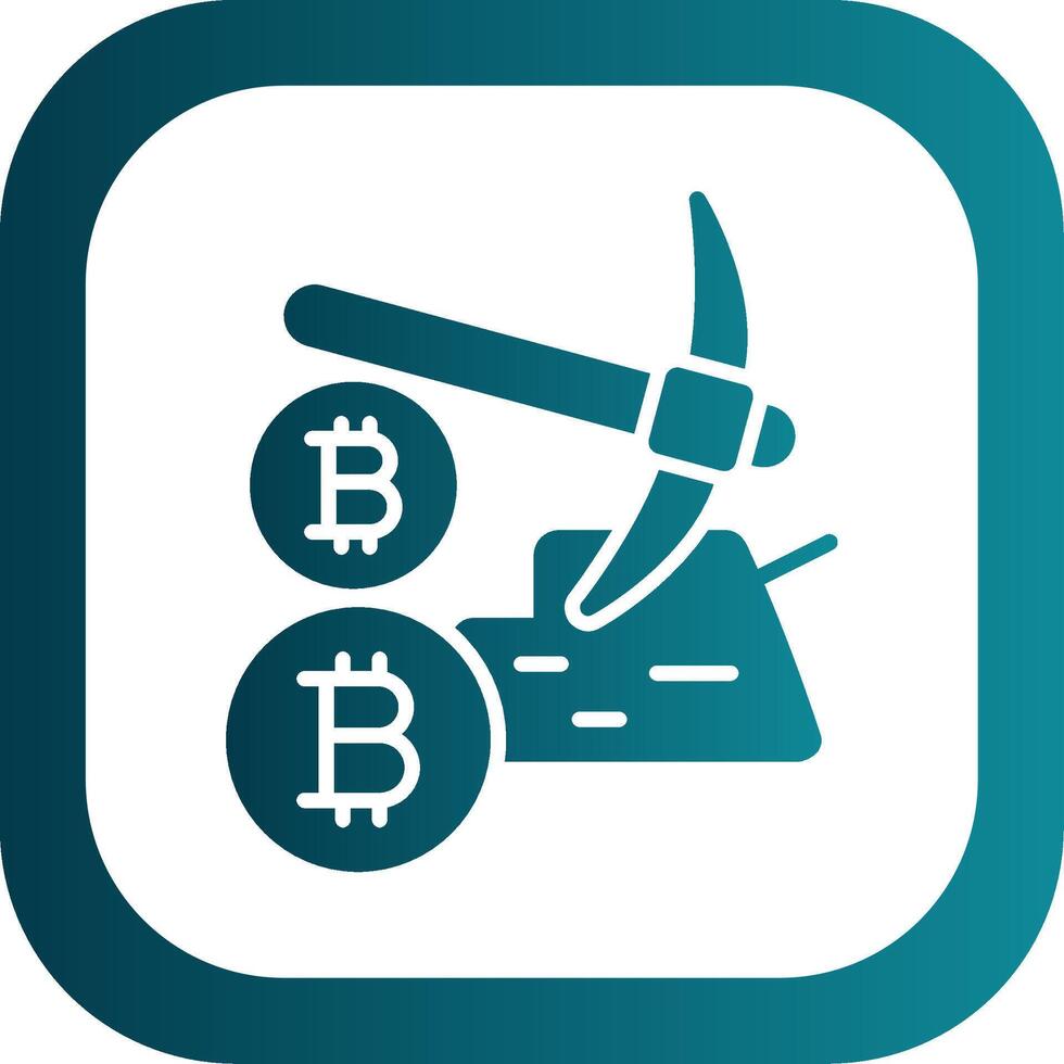 Mining Mining Glyph Gradient Corner Icon vector