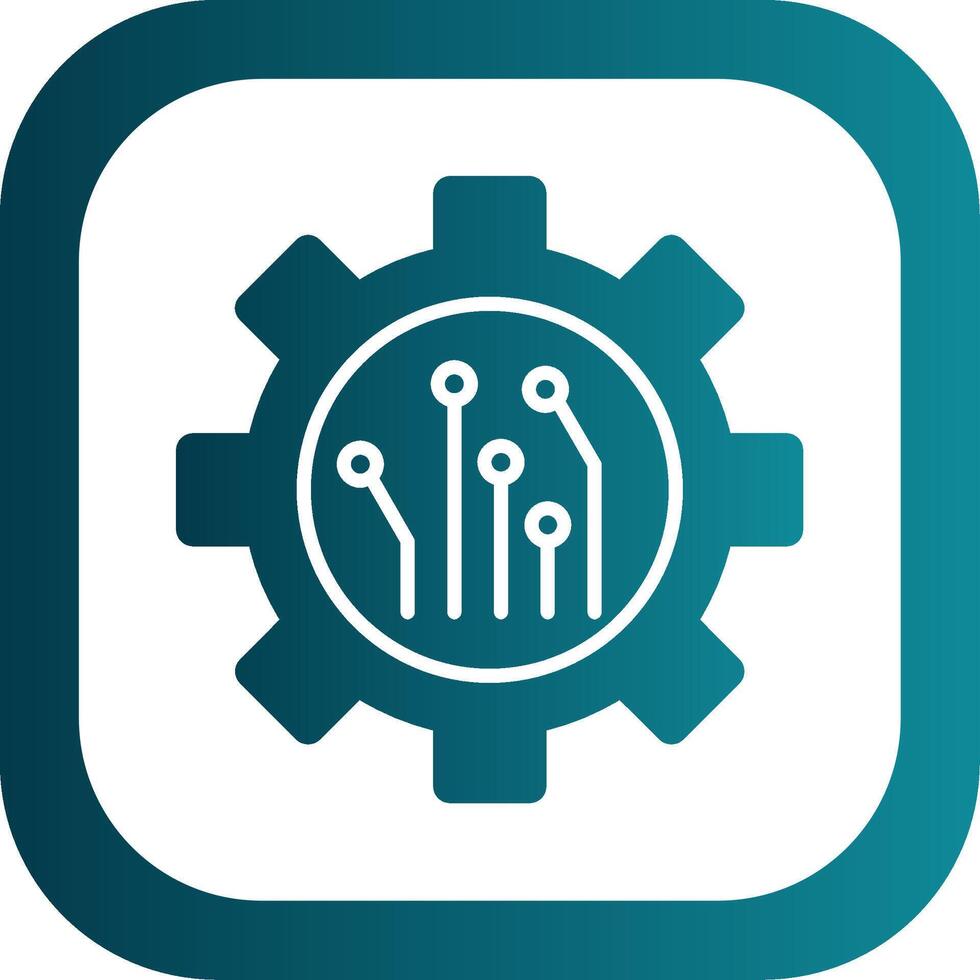 Mining Technology Glyph Gradient Corner Icon vector